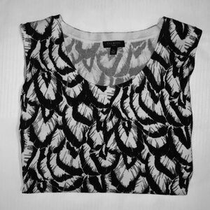 Talbots Knit Shell - Gathered Feathers Petite Large